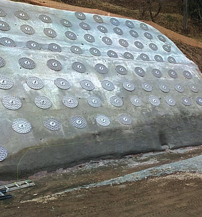 ナカタニ建設会社：ﾓﾙﾀﾙ･ｺﾝｸﾘｰﾄ吹付工（強度確保）